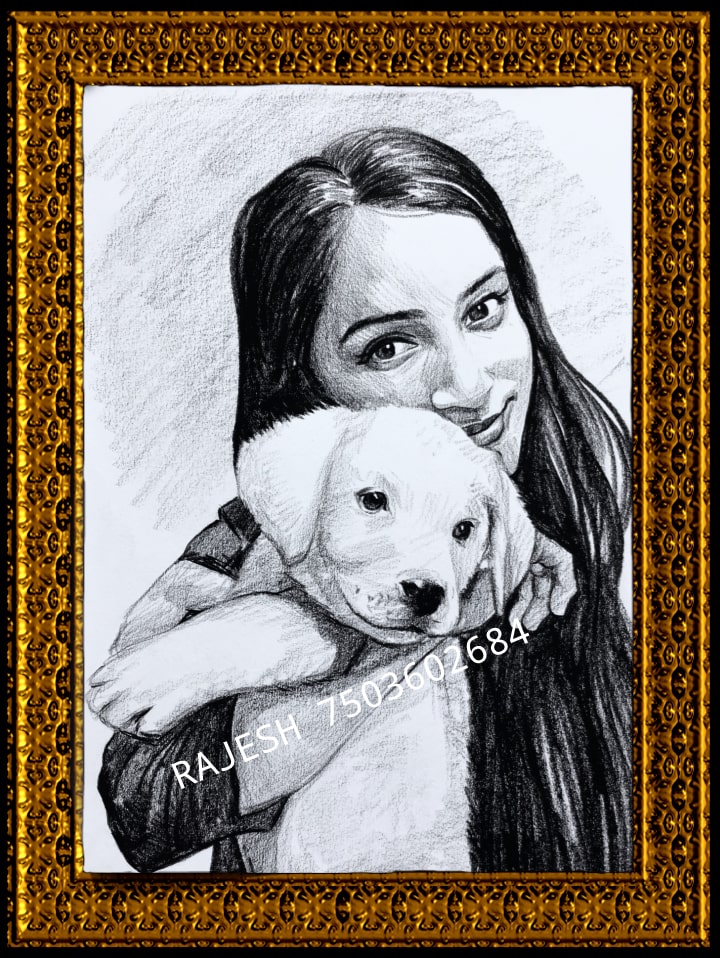 pet portrait pencil black and white, pet portrait colored pencil, pet portrait colour pencil