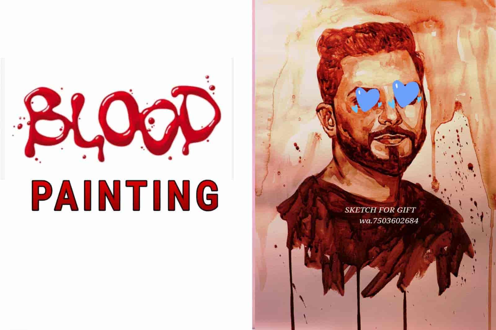 blood art painting near me